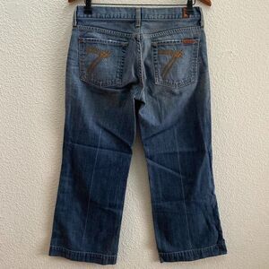 Vintage 7 For All Mankind Dojo Crop Capri Jeans Mid-Rise Y2K Size 29